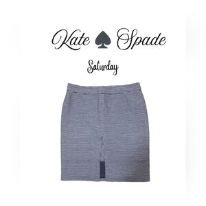 Kate Spade Saturday Cotton Peekaboo Skirt Navy Stripe Skirt Size 6